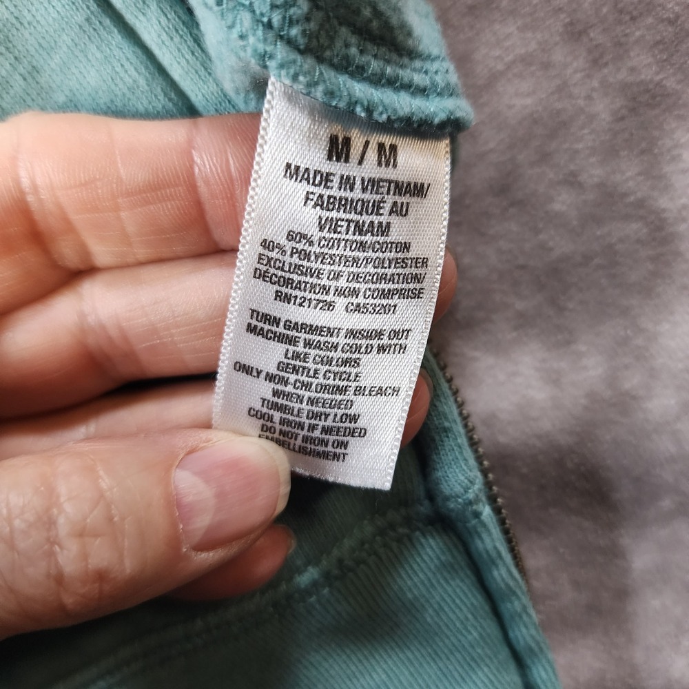Aeropostale AERO Teal Full Zip Hoodie M Distressed Applique Y2K Mall Style - Picture 6 of 7